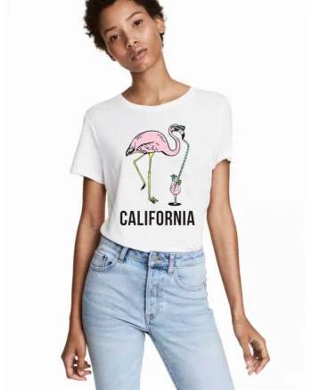 Tricou dama alb - California