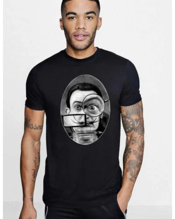 Tricou barbati negru - Dali - The Watcher