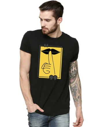 Tricou barbati negru - Don`t Speak