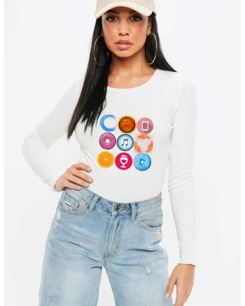 888113555-Bluza dama alba - Circle
