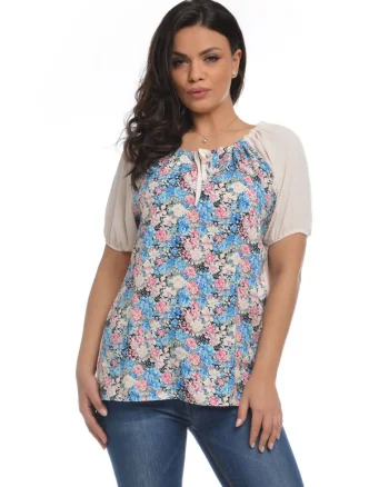 888115572-Bluza Dama Alba cu maneca scurta