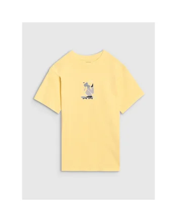 Tricou oversize, bumbac  Junior, Galben