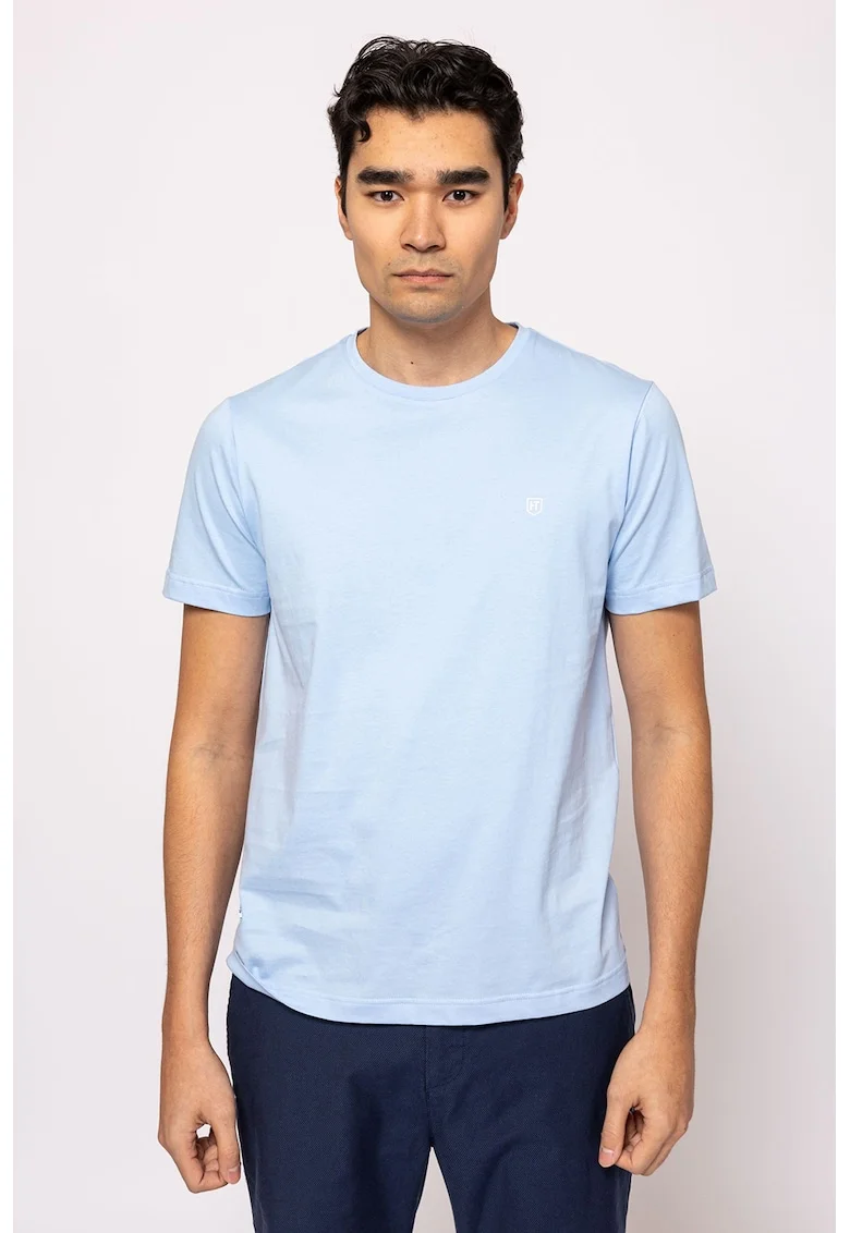 Tricou din bumbac cu decolteu la baza gatului Mopsy
