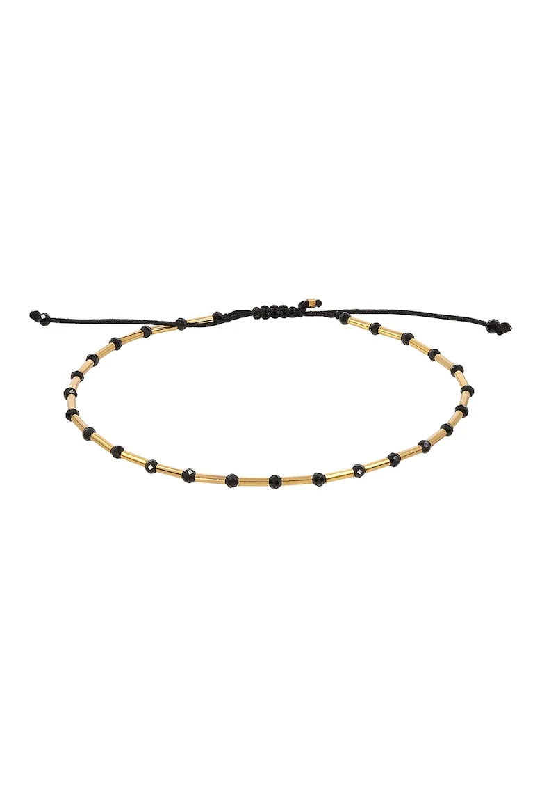 Bratara ajustabila din aur filat de 14K/20, Auriu/Negru