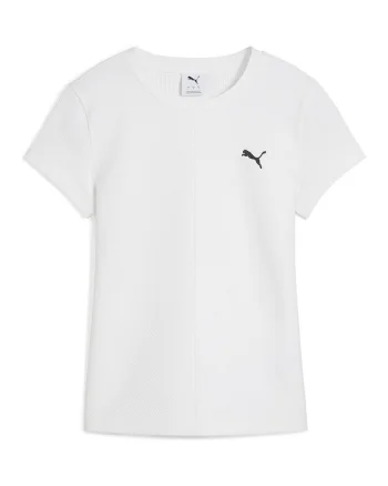 Tricou din amestec de bumbac cu logo, Alb