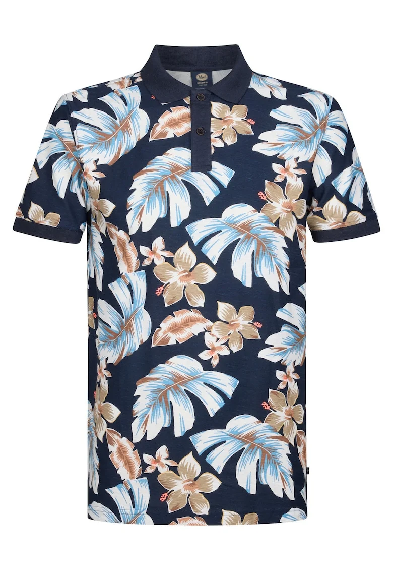 Tricou barbati,  bleumarin, 100% bumbac organic - 65987, Multicolor/Bleumarin