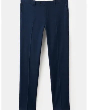 Pantaloni eleganti cu croiala dreapta, Bleumarin