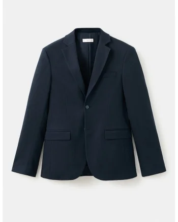 Sacou cu buzunare cu clapa, Bleumarin