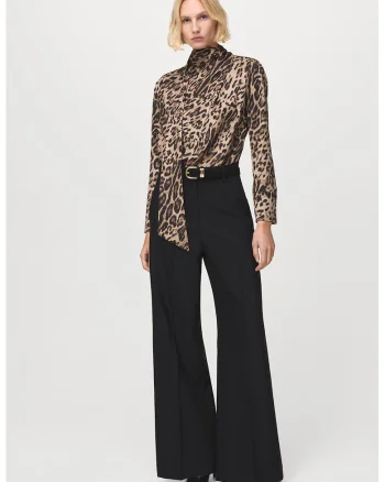 Bluza cu animal print, Negru