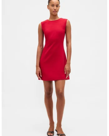 Rochie scurta fara maneci, Rosu