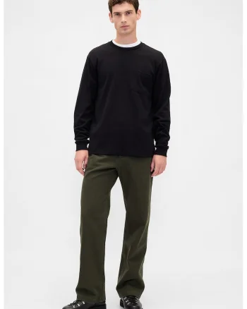 Pantaloni drepti de bumbac, Kaki inchis