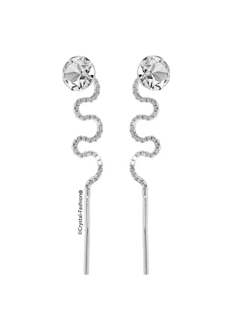 Cercei Argint 925 cu Cristale Swarovski® Lantisor Xirius 6mm