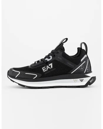 Pantofi sport unisex cu talpa cu dungi, Alb/Negru