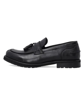 Loafers din piele cu detalii cu ciucuri