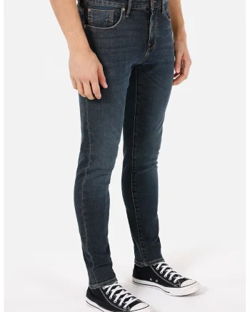 Blugi skinny cu talie medie, Albastru