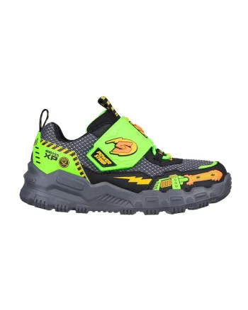 Pantofi sport cu LED-uri Adventure Track-Soun, Negru/Portocaliu/Verde lime