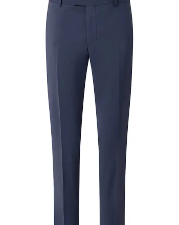 Pantaloni regular fit cu buzunare laterale STR10, Albastru inchis