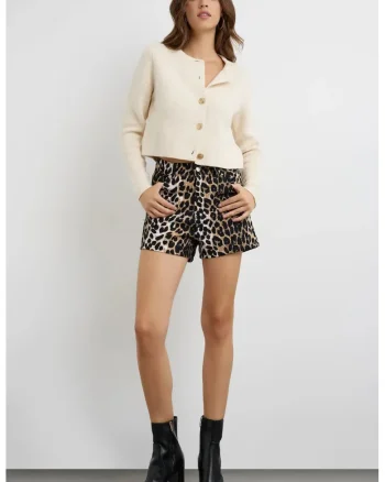 Cardigan tricotat cu nasturi,  natural, tricot, Bronz