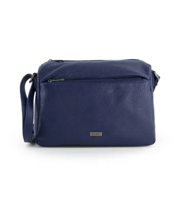 Geanta Messenger din piele naturala cu buzunar exterior