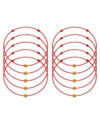 Set de bratari martisor cu cristal Preciosa - 10 bucati, Galben