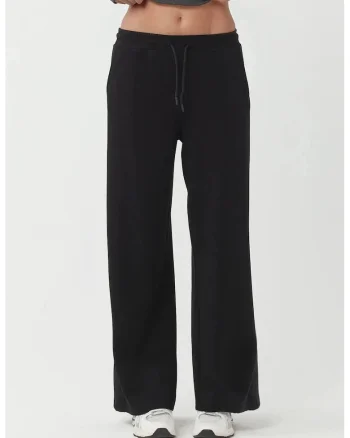 Pantaloni dama,  Negru, Textil