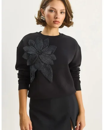 dama, HiCCUP, maneca lunga, negru, textil, Negru