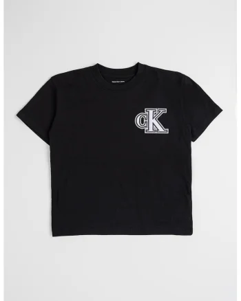 Tricou din bumbac cu aplicatie logo, Negru