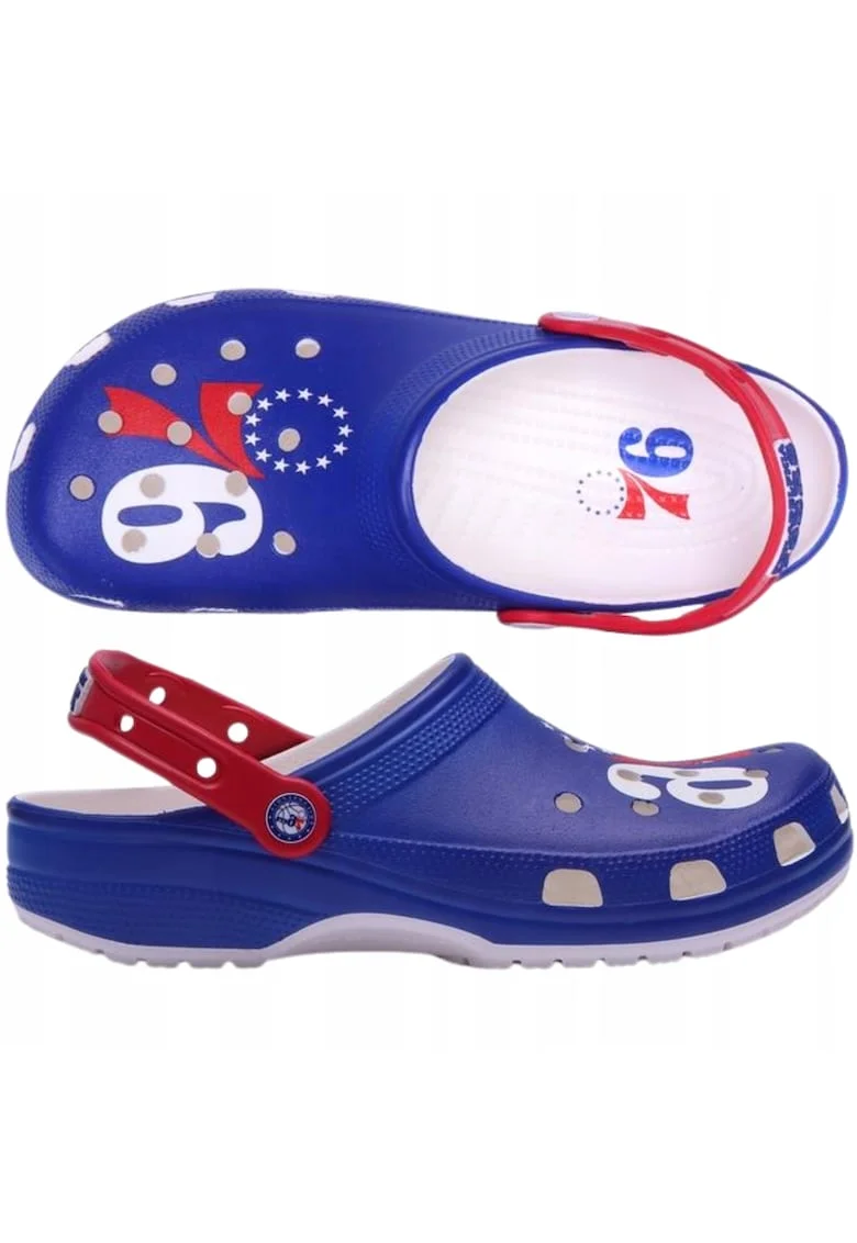 Saboti barbati,  PHILADELPHIA 76ERS, Material talpa Croslite, Material inetrior Cauciuc, Albastru, Albastru
