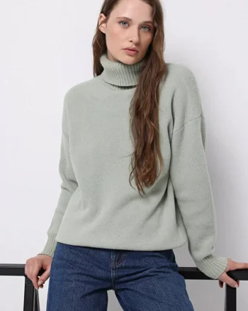 Pulover De Dama Verde Regular Fit 8684112954226