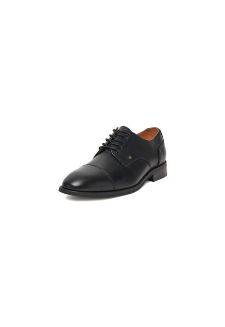 Pantofi sport barbati EO-MARTINO-02,  Piele naturala, Negru