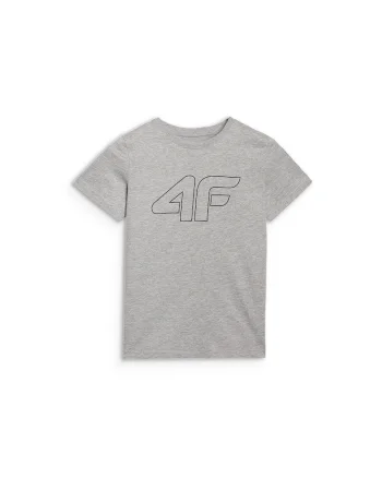 Tricou Baieti,  Gri, Regular Fit, 100% Bumbac, Marime 146