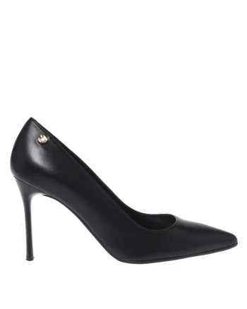 Pantofi stiletto de piele, Negru