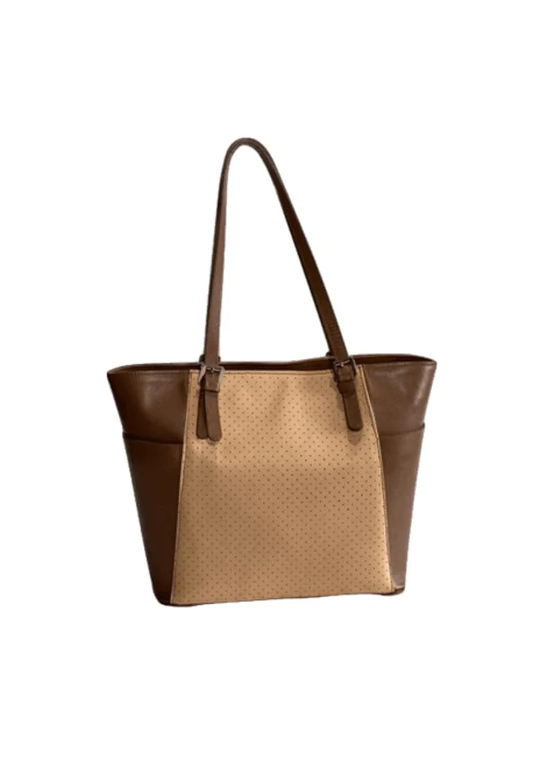 Geanta dama piele,  Michelle, coniac natur, 37x12x27 cm