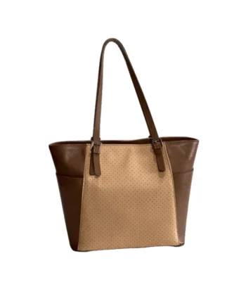 Geanta dama piele,  Michelle, coniac natur, 37x12x27 cm