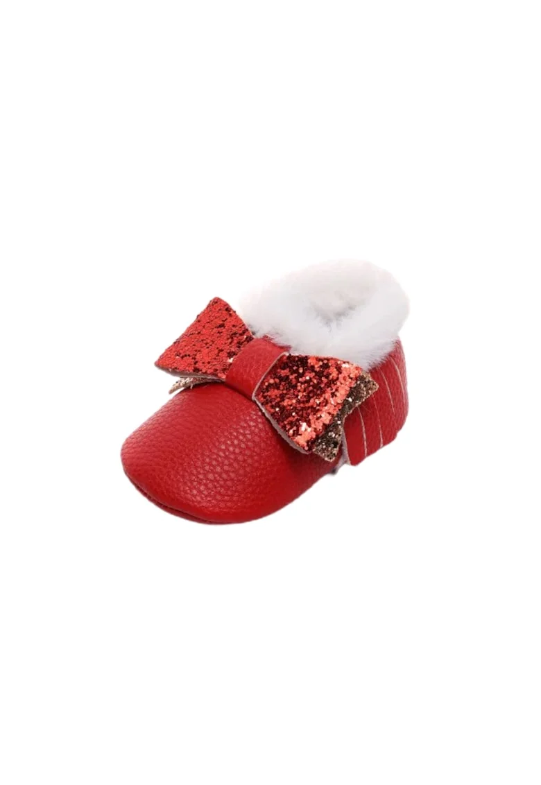 Pantofi  Model Shine, Imblaniti, Piele ecologica, Fete, Rosu