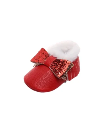 Pantofi  Model Shine, Imblaniti, Piele ecologica, Fete, Rosu