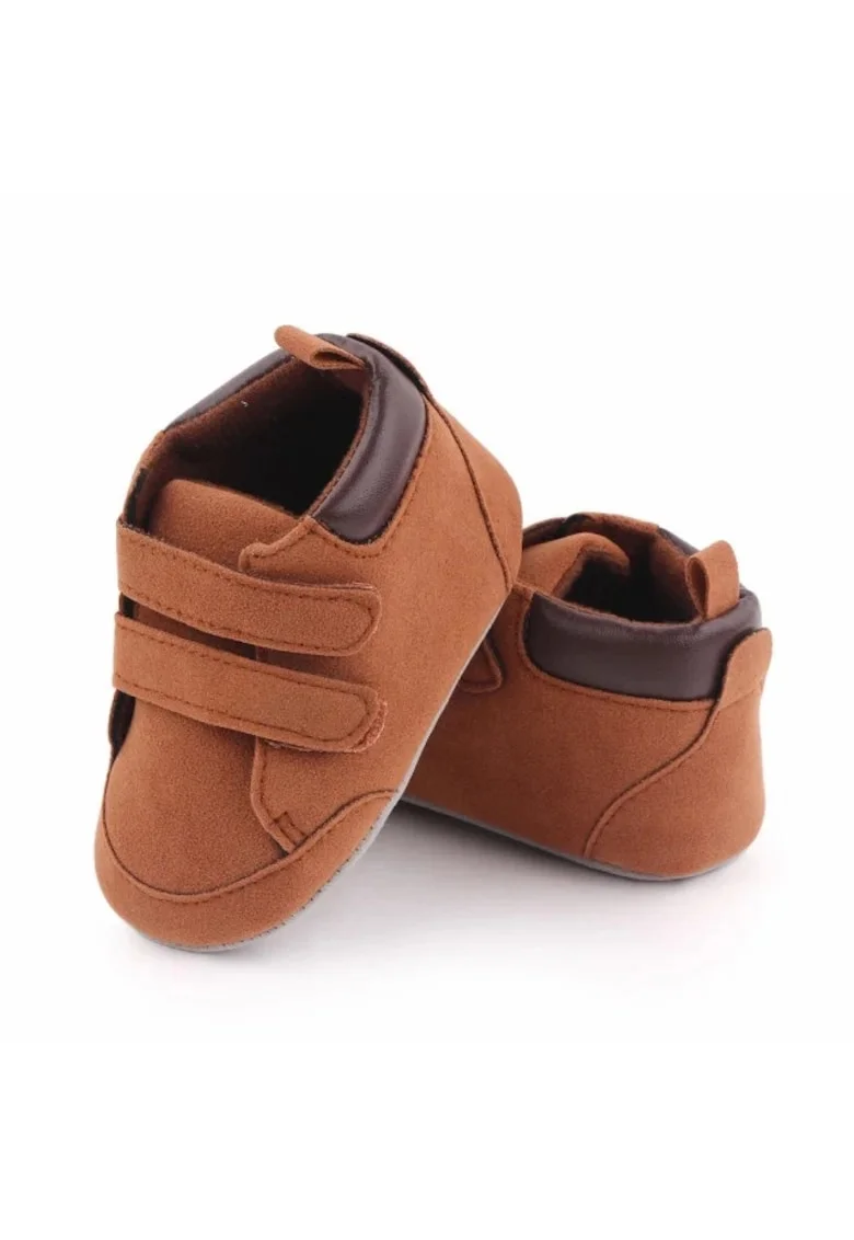 Ghete  Material Tip Piele Intoarsa, Casual, Baieti, Velcro, Maro, Maro