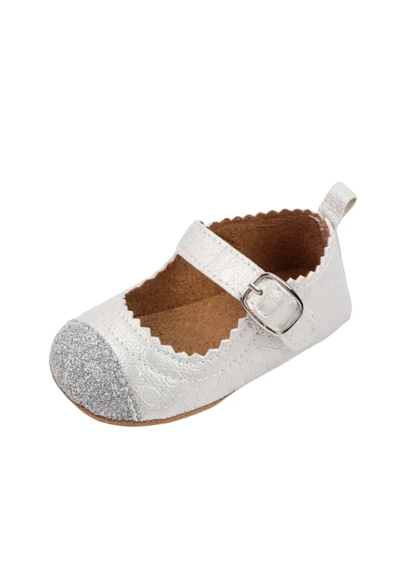Pantofi  Cu Sclipici, Elegant, Piele ecologica, Fete, Argintiu
