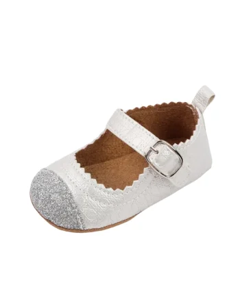 Pantofi  Cu Sclipici, Elegant, Piele ecologica, Fete, Argintiu