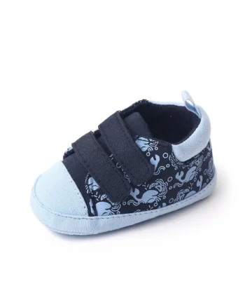 Tenisi  Model Whale, Textil, Baieti, Velcro, Albastru Deschis, Bleumarin
