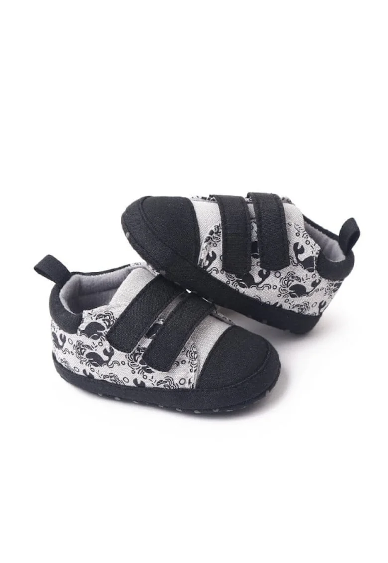 Pantofi sport  Model AL 19471 Whale, Textil, Baieti, Gri cu negru, Multicolor