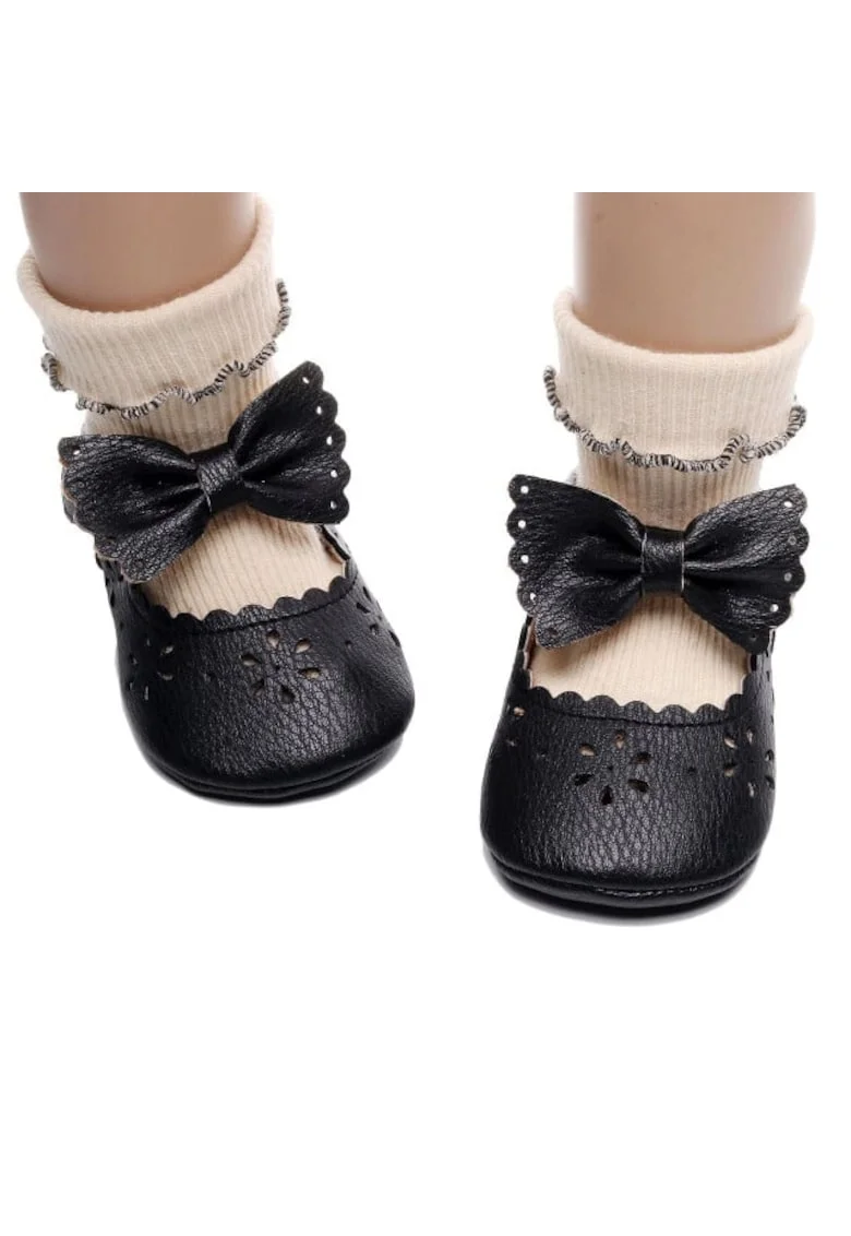 Pantofi  Model AL 14766 Bella, Piele ecologica, Fete, Negru, Negru