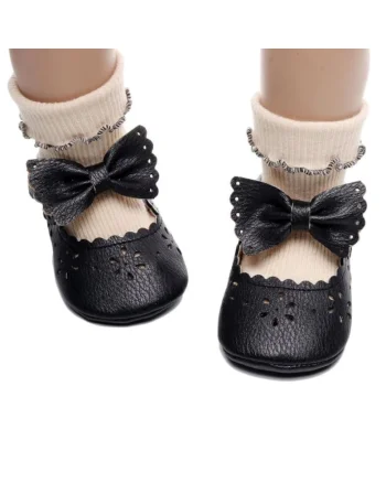 Pantofi  Model AL 14766 Bella, Piele ecologica, Fete, Negru, Negru