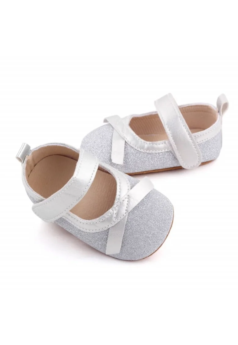 Pantofi  Model AL 15244 cu fundita, Textil, Argintiu, Argintiu
