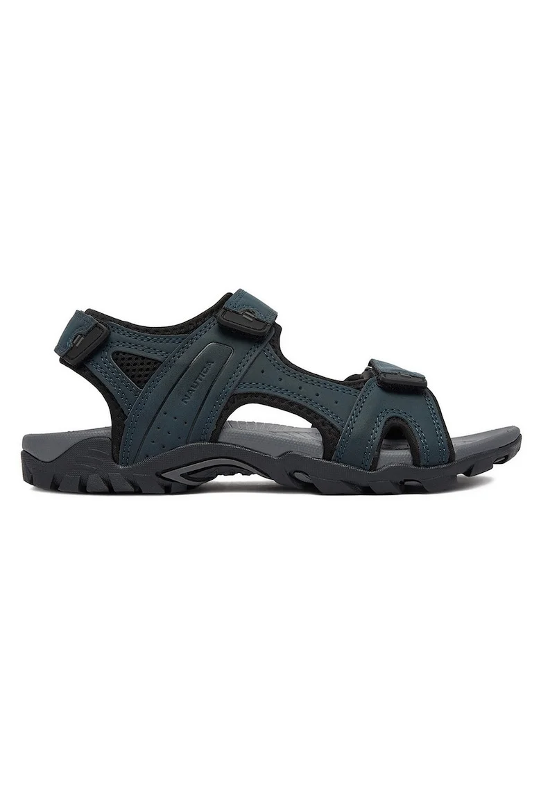 Sandale barbatesti,  bleumarin, textil, sistem inchidere Velcro,