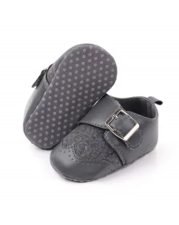 Pantofi  Cu Catarama, Elegant, Piele ecologica, Baieti, Gri, Gri