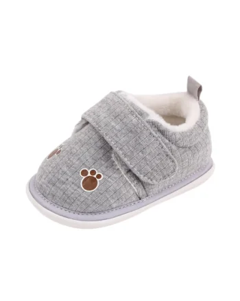 Pantofi  Model Labute, Imblaniti, Velcro, Gri
