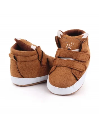 Ghete pentru bebelusi  Model AL 20156 Vulpita, Textil, Baieti, 3-6, Maro,, Maro