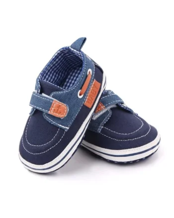 Pantofi casual  Model AL 16630, pentru bebelusi, Textil, Denim, Albastru
