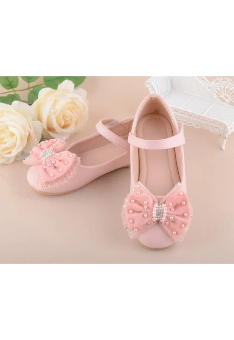 Pantofi  Model AL 15411 cu fundita, Piele ecologica, Cu bareta velcro, Roz,